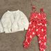 Jessica Simpson One Pieces | Jessica Simpson Outfit And Cat And Jack Coat!! 12 Mo | Color: White | Size: 12mb