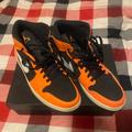 Nike Shoes | Jordan 1 Mid Black/Cone/Light Bone. Mens 12.5 | Color: Black/Orange | Size: 12.5