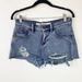 Brandy Melville Shorts | Brandy Melville Denim Cutoff Jean Shorts Size 24 Ripped Distrested John Galt Xs | Color: Blue | Size: 24