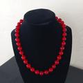 Nine West Jewelry | Glass Bead Necklace | Color: Red | Size: Os