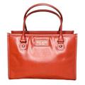 Kate Spade Bags | Kate Spade Wellesley Quinn Tote Bag In A Glossy Textured Orange Leather Medium | Color: Orange | Size: Os