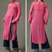 Anthropologie Dresses | Anthropologie Long Sleeve Sheer Tunic Dress, Size S | Color: Pink | Size: S