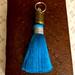 Disney Accessories | Disney Aladdin Tassel Keychain | Color: Blue/Silver | Size: Os