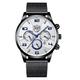 Sbyhbhyds Mens Watches Casual Stainless Steel Analog Quartz Watch Men Wristwatch Clock Business Date Casual Watch Calculator Watches for Men (#C-G, One Size)