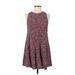 Old Navy Casual Dress - A-Line: Burgundy Paisley Dresses - Women's Size Medium