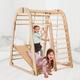 Wooden Kids Indoor Playground 6-in-1 - Montessori Play Gym for Climbing Toys for Toddlers 1-3 - Baby Indoor Jungle Gym Playset