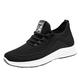 Men's Sneakers Hard Sole Sneakers for Men Autumn and Winter Comfortable Lightweight Breathable Solid Color Slip On Black Sneakers Man Dress, Black/White, 9 UK