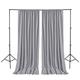 Hiasan Silver Grey Backdrop Curtains for Parties, Polyester Photography Backdrop Drapes for Family Gatherings, Wedding Decorations, 5ftx10ft, Set of 2 Panels