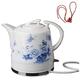 DameCo Kettles Ceramic Electric Kettle Cordless Water Teapot, Teapot-Retro 1.2L Jug Fast (Color : Blue) interesting