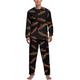 Cycling Makes Me Happy Soft Mens Pyjamas Set Comfortable Long Sleeve Loungewear Top And Bottoms Gifts XL