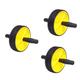 Yardwe 3pcs Back Exercise Back Workout Double Wheel Abdominal Roller Steel Tube Abdominal Roller Fitness Equipment Rollers Exercise Roller Abdominal Training Roller Wheel