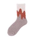 CALCET Fluffy socks Coral Velvet Women'S Autumn And Winter Mid-Calf Socks Thickened Contrasting Color Sleep Socks 6 Pairs-D-35-41