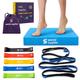 Special Supplies Exercise Resistance Bands, Yoga Strap, and Balance Pad for Stretching, Exercise, Fitness, and Injury Recovery, Home Gym and Personal Training Equipment, 7 Pc. Set