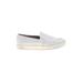 Vince. Sneakers: Slip-on Platform Boho Chic White Shoes - Women's Size 7 1/2 - Almond Toe