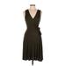 Bailey 44 Casual Dress - Party Plunge Sleeveless: Brown Solid Dresses - Women's Size Medium