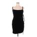 City Studio Cocktail Dress - Mini Square Sleeveless: Black Solid Dresses - New - Women's Size 14