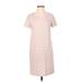 Universal Thread Casual Dress - Shift Crew Neck Short sleeves: Tan Color Block Dresses - Women's Size Small