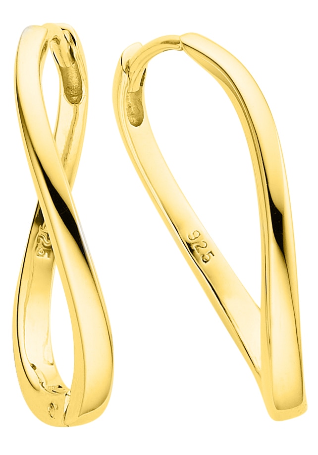 Paar Creolen BRUNO BANANI "Schmuck Geschenk Silber 925 Ohrschmuck Ohrringe", gold (gelbgoldfarben), Ohrringe, Damen, Silber 925 (Sterlingsilber)