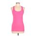 90 Degree by Reflex Active Tank Top: Pink Solid Activewear - Women's Size Large