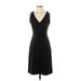 BCBGMAXAZRIA Cocktail Dress - Sheath: Black Solid Dresses - Women's Size 4