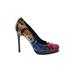 Diane von Furstenberg Heels: Red Baroque Print Shoes - Women's Size 6 1/2