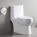 DeerValley Ally Dual-Flush Elongated One-Piece Toilet w/ Glazed Surface (Seat Included) in White | 28.74 H x 14.57 W x 28.125 D in | Wayfair