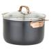 Viking 3-Ply Black & Copper 5 Quart Dutch Oven w/ Glass Lid Non Stick/Stainless Steel in Black/Gray | 13.5 W in | Wayfair 4014-0427C