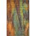 Blue/Brown Rectangle 9' x 12' Area Rug - Trent Austin Design® Rizer Abstract Beige/Brown/Gold/Light Blue/Orange Area Rug | Wayfair