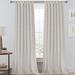 Latitude Run® Jarmell Solid Color Linen Semi-Sheer Tab Top Curtain Panels Polyester in Gray/Brown | 108 H x 52 W in | Wayfair