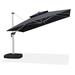 Arlmont & Co. Rheann 144" Square Cantilever Umbrella w/ wheeled Base in Gray | 108 H x 144 W x 144 D in | Wayfair 1DE1E3E9750C43D8811B03C3B6E71002