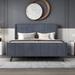 George Oliver Khori Storage Bed Upholstered/Velvet in Gray | 44.1 H x 57.5 W x 83.5 D in | Wayfair AFF12D1720E54E3BA2A3714C994DBDF6