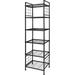 Rebrilliant Natanem 16.9" W Metal Shelving Unit Wire/Metal/Steel in Black/Gray | 65 H x 16.9 W x 12.7 D in | Wayfair