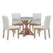 Gracie Oaks Jalani 47.2 L x 47.2 W Dining Set Wood/Upholstered in Brown | 30 H x 47.2 W x 47.2 D in | Wayfair C0C468F36F87406FACE2DCCAE8A8B2EB