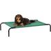 Tucker Murphy Pet™ Cooling Elevated Dog Bed w/ Metal Frame, Small, 36 X 22 X 7.5 Inch, Green Polyester in White | 7.5 H x 22 W x 36 D in | Wayfair