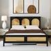 Bayou Breeze Arrellano Natural Style Platform Storage Bed w/ Rattan Headboard & Footboard in Yellow/Black | 45.7 H x 63 W x 85.4 D in | Wayfair