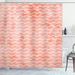 East Urban Home Nautical Shower Curtain Soft Colors Ocean Waves Polyester in Pink/Brown | 75 H x 69 W in | Wayfair 874497A91E9E409099D878030FB2E42E