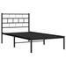 Ebern Designs Dapo Metal Open-Frame Bed Metal in Black | 35.4 H x 41.1 W x 81.5 D in | Wayfair 884E2AF0DEB44B179CD40AB19BBE4F29