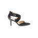 Liz Claiborne Heels: Pumps Stilleto Chic Black Solid Shoes - Women's Size 8 - Almond Toe
