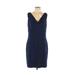 American Living Casual Dress - Sheath Cowl Neck Sleeveless: Blue Print Dresses - Women's Size 16