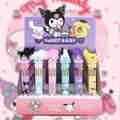 Sanurgente-Stylo à bille de dessin animé Kuromi Hello Kitty Cinnamoroll 10 Papeterie scolaire