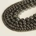 Perle de pyrite de fer naturel perles d'espacement rondes adt perle de minerai pour bijoux de