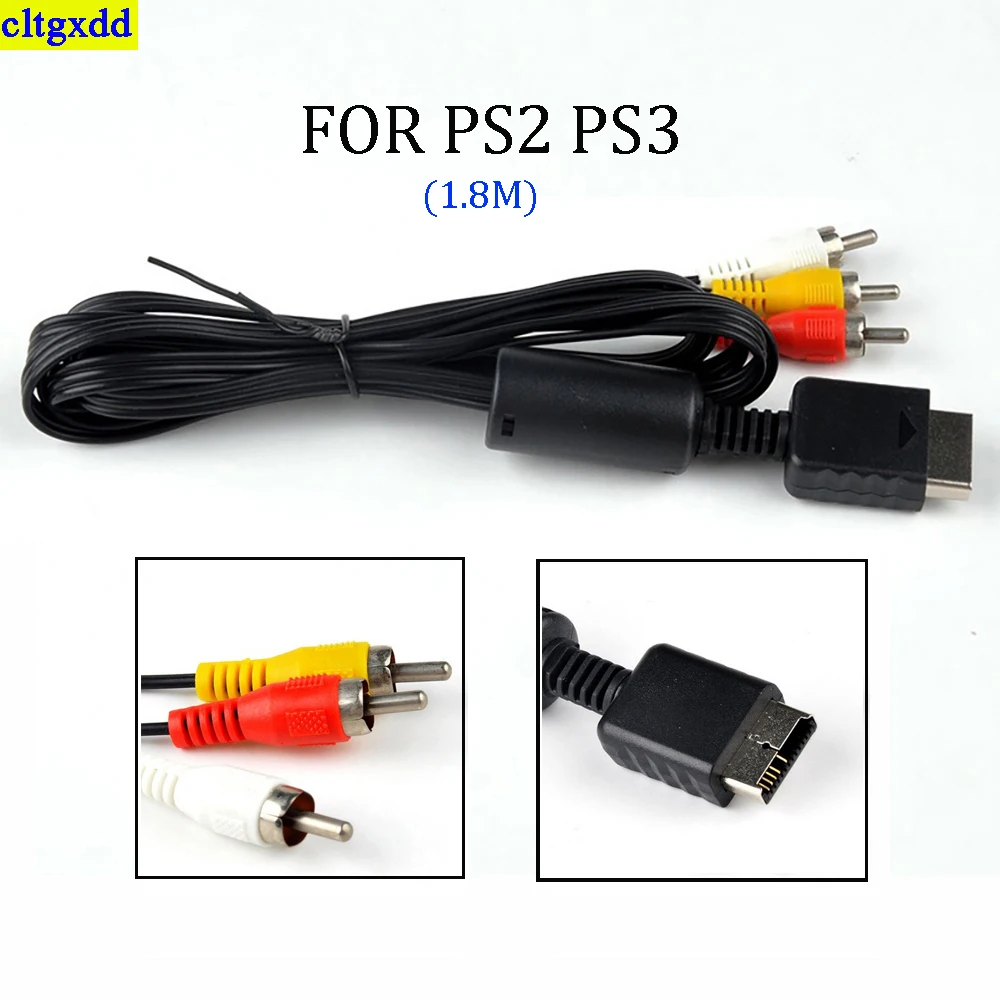 Cltgxdd-Câble AV Multicomposant pour Console de Jeu, Accessoire Audio et Vidéo, PS2, PS3, RCA, TV, Ordinateur, 1.8m, 1 Pièce