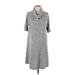 Ann Taylor LOFT Outlet Casual Dress - Sweater Dress: Gray Marled Dresses - Women's Size Small