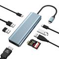 USB C Hub Adapter, 9 in 1 USB C zu HDMI Dual Monitor USB C Adapter, Type C Dock für MacBook Pro/Air, Dell,Surface Pro, HP, Lenovo (4K HDMI, 100W PD, USB 3.0/2.0, SD/TF-Kartenleser)