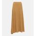 Ribbed-knit Cotton-blend Skirt