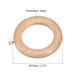 6Pcs 2.75" Wooden Curtain Drapery Rings Hook for Curtain Drapery Rod