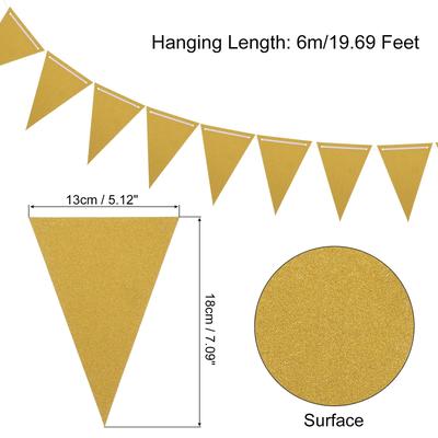 10 Pcs 20 Feet Pennant Banner Flags String Triangle Hanging