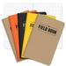 Field Notebook/Pocket Journal - 3.5 x5.5 - Combination of Kraft Black Orange Yellow - Graph Memo Book - Pack of 5