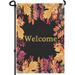 HGUAN Flowers Butterfly Welcome Garden Flag 12x18 Inch Vertical Double Sided Garden Flags Rustic Farmhouse Yard Outdoor Decoration