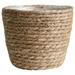 Hand Woven Planter Basket Rustic Plant Container Straw Flower Pot with Plastic Liner